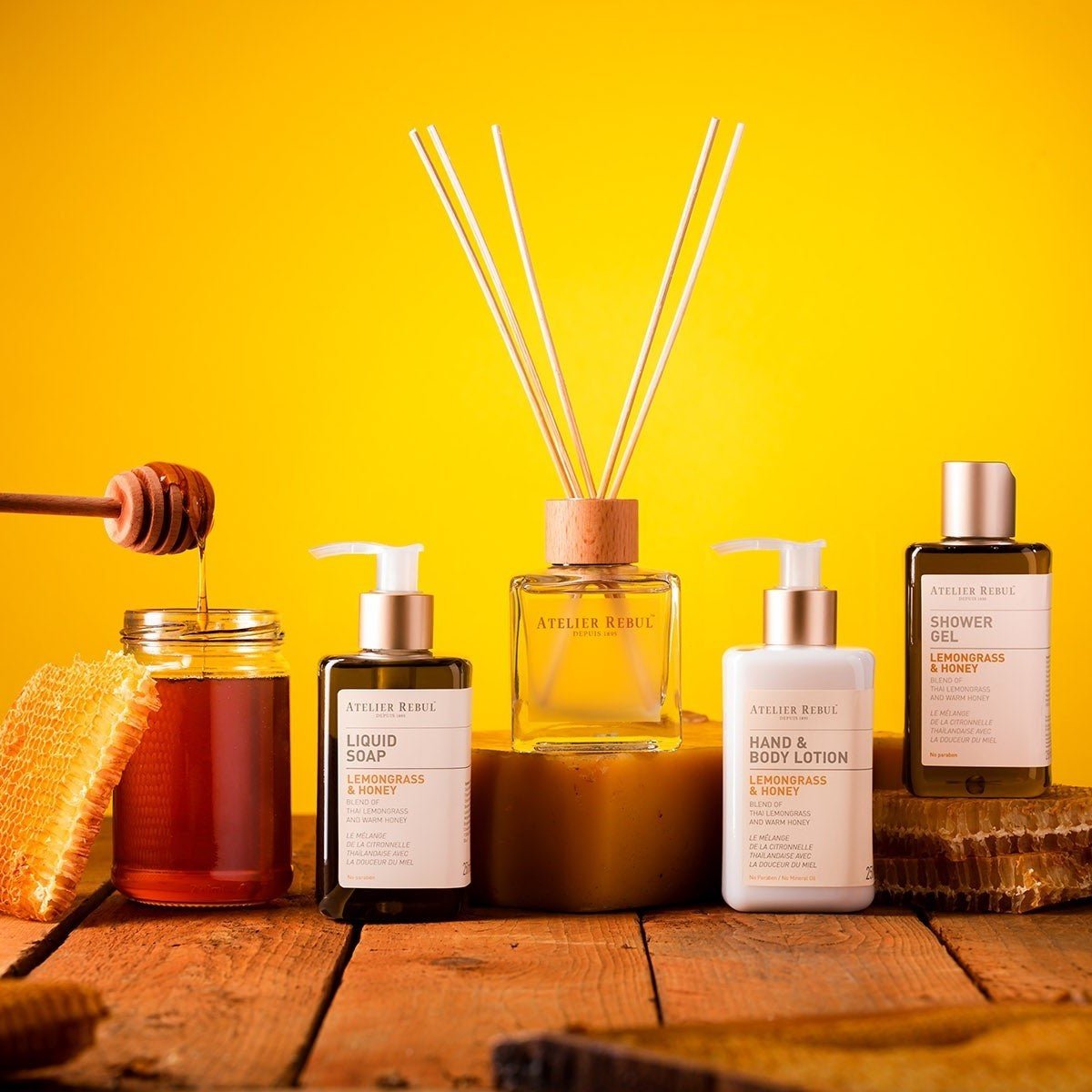 Citroengras & Honing Hand & Bodylotion 250 ml - Atelier Rebul