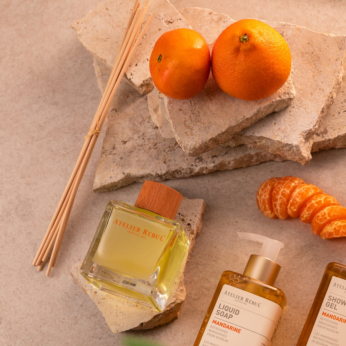 Mandarijn Geurstokjes 120ml - Atelier Rebul