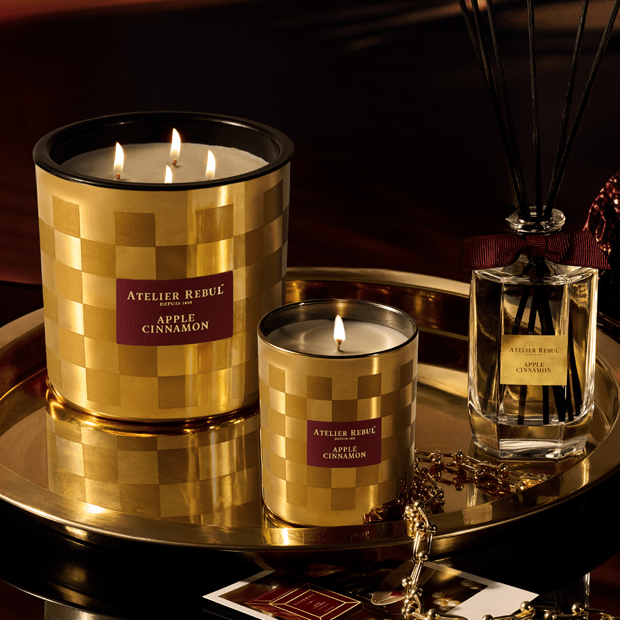 Apple Cinnamon Geurkaars 950g - Atelier Rebul