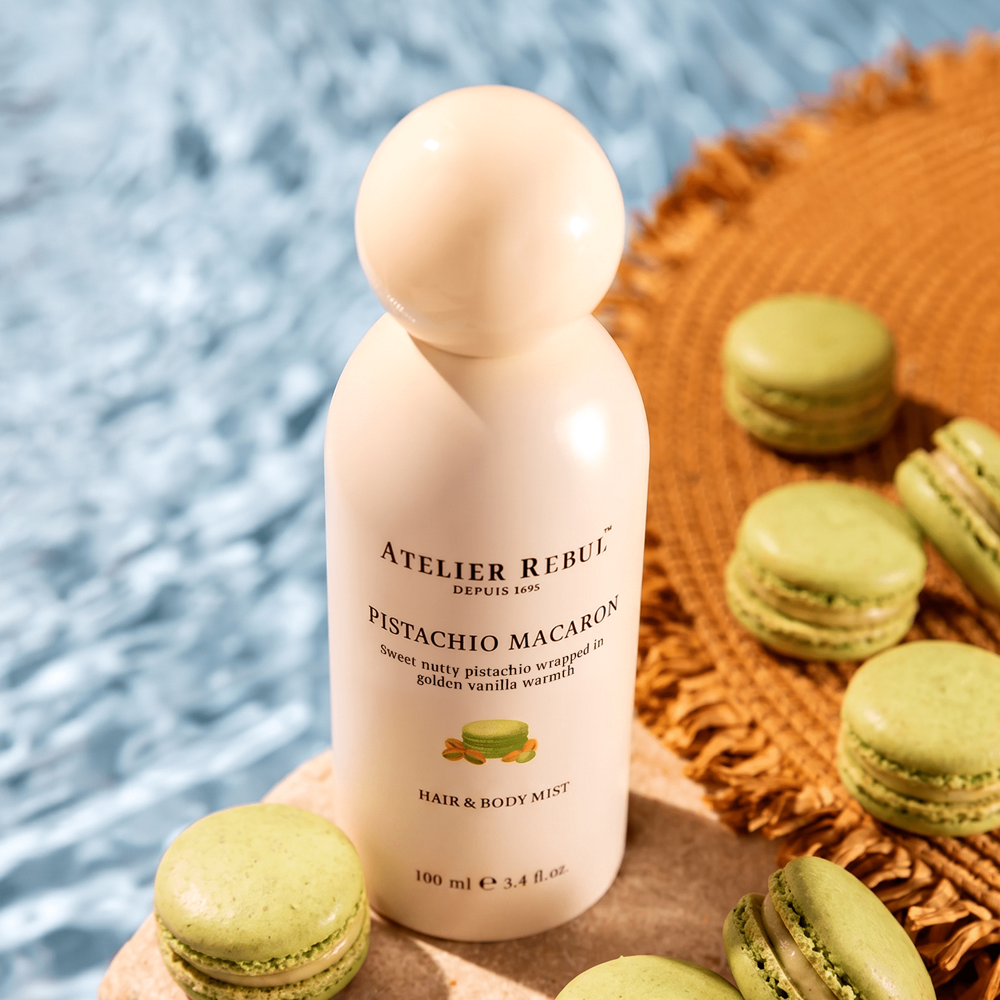 Pistachio Macaron Hair & Body Mist 100ml - Atelier Rebul