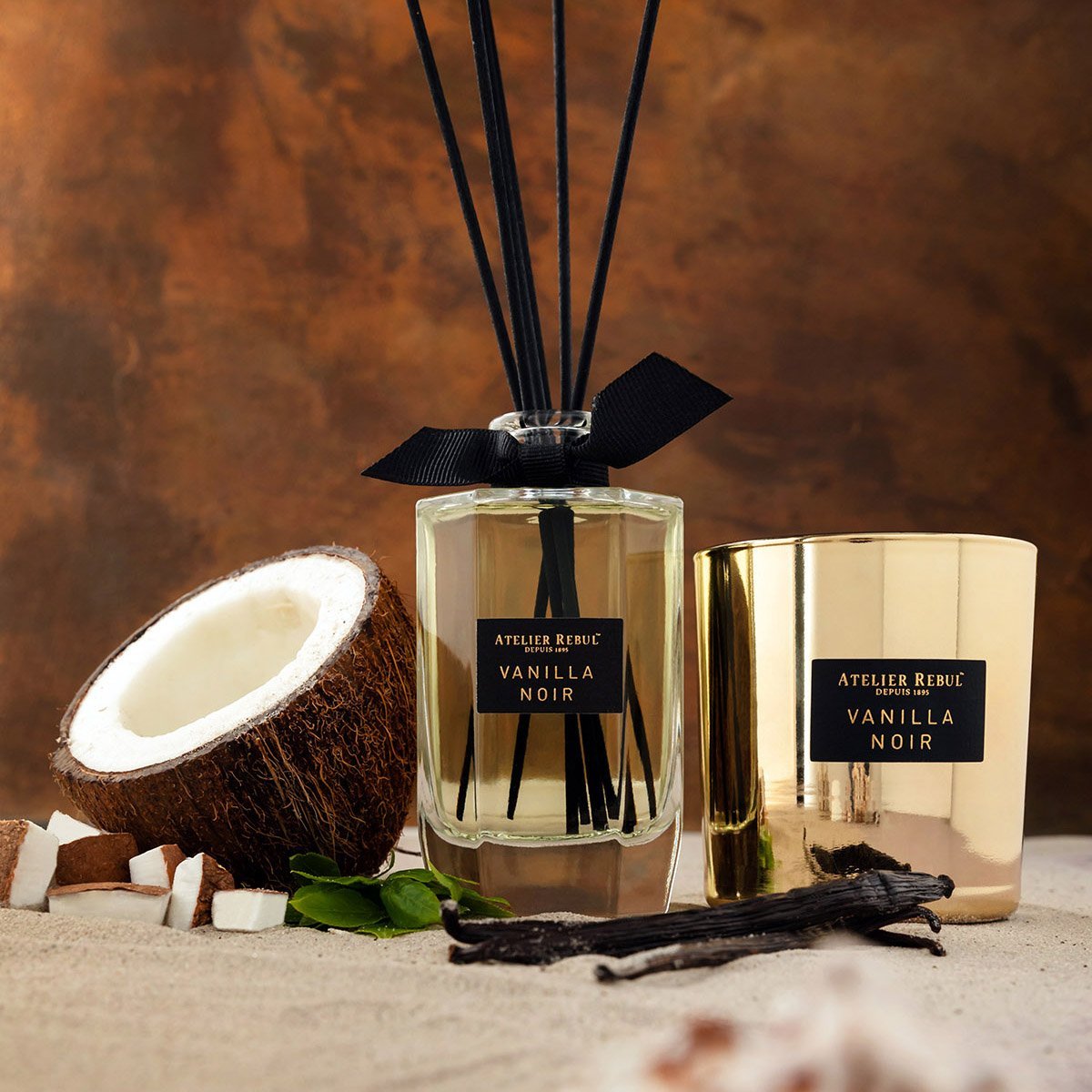 Vanilla Noir Geurstokjes 200ml - Atelier Rebul